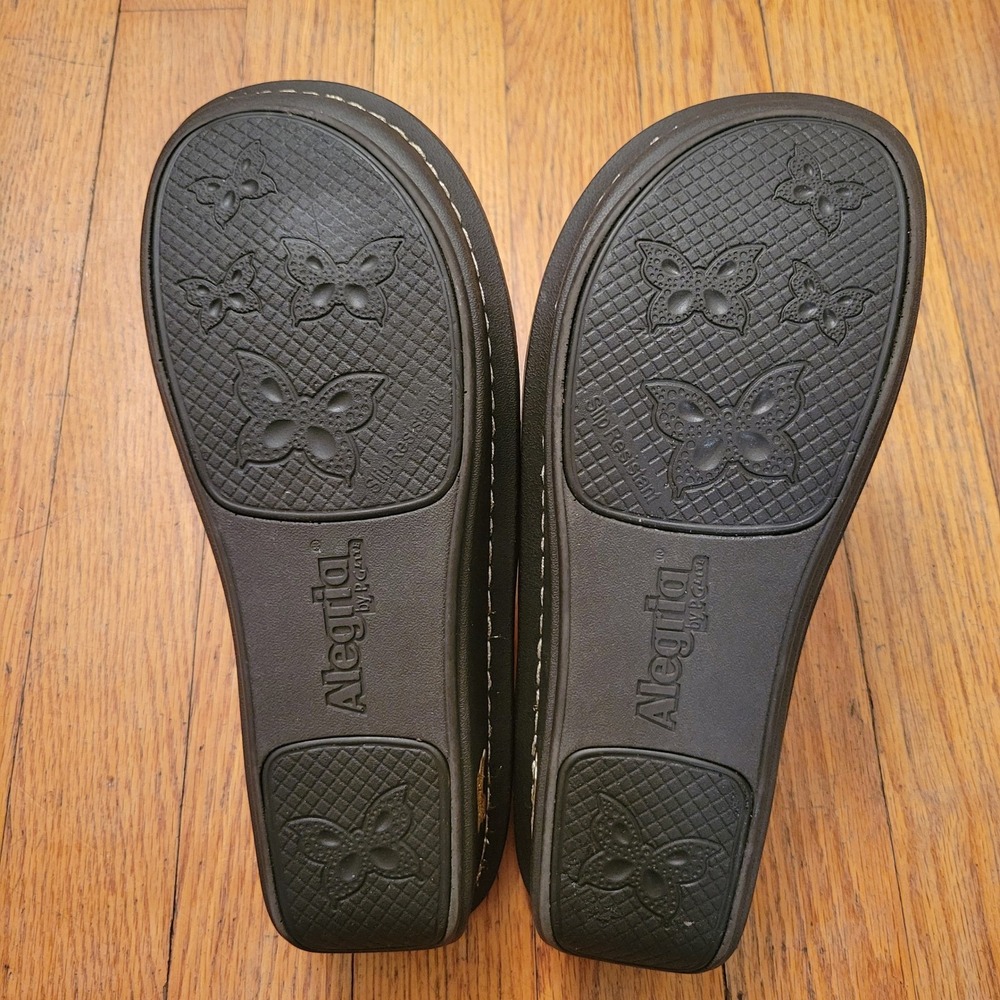 Alegria 38 Carina Sandals 8 Gold Holographic Thong Rocker Sole CAR-680 SAND DO'S - Picture 5 of 12